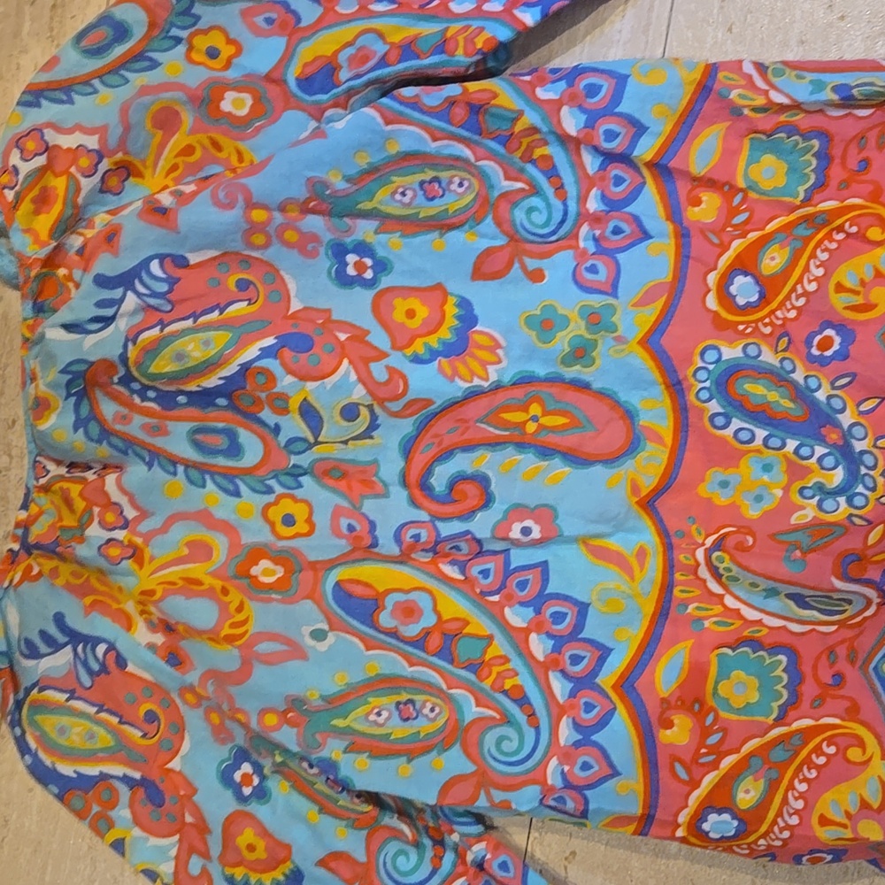 Talbot's Paisley Print 3/4 Length Sleeve Blouse - Picture 8 of 8